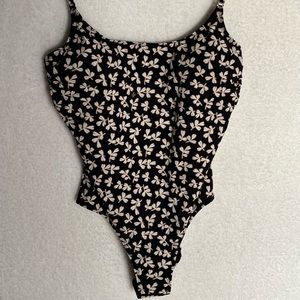 Tory Burch NWOT one piece black swimsuit size large